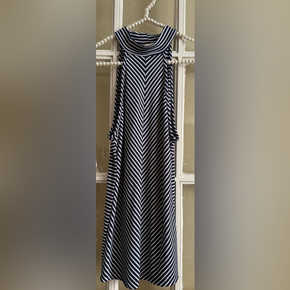 Buckle Striped Sleeveless Top